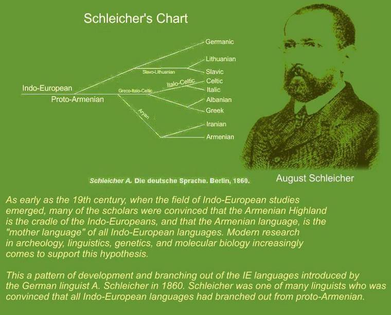 Уже в XIX веке, когда возникло поле для индоевропейских исследований, многие учёные были убеждены, что Армянское нагорье является колыбелью индоевропейцев, и что армянский язык является "матерью" всех индоевропейских языков.