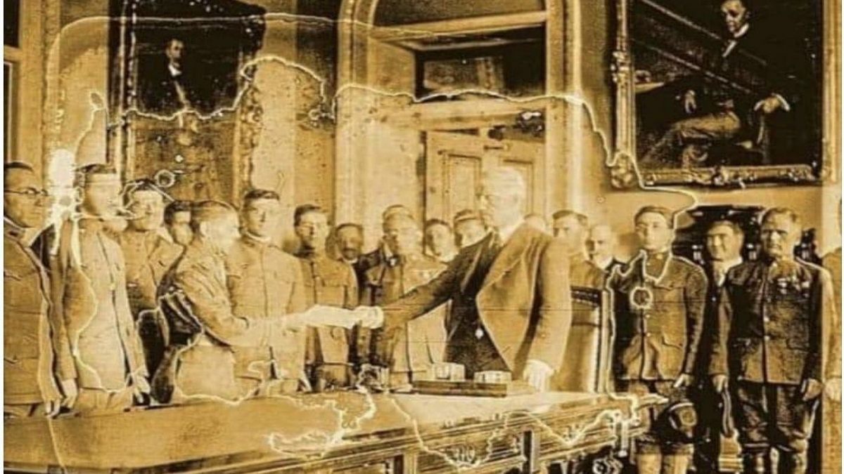 Уникальное фото Конгресса США - Госсекретарь получает документ о Независимости Армении-1920 год