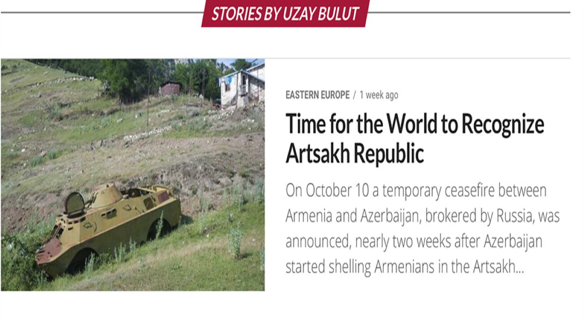 Турецкая журналистка Узай Булут: "Кризис на Южном Кавказе обусловлен турецко-азербайджанской маниакальной ненавистью к армянам"