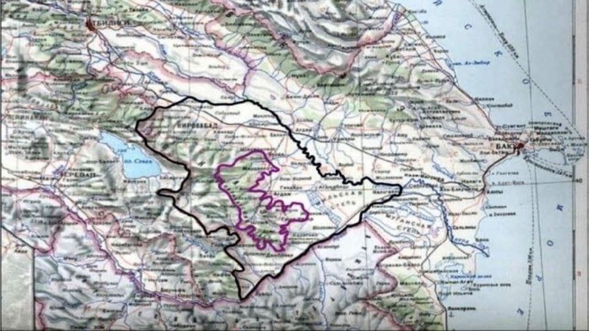 Изменение границ Арцаха от 1711 до 1987 гг.