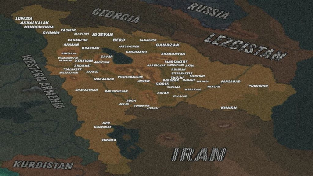 Карта Восточной Армении