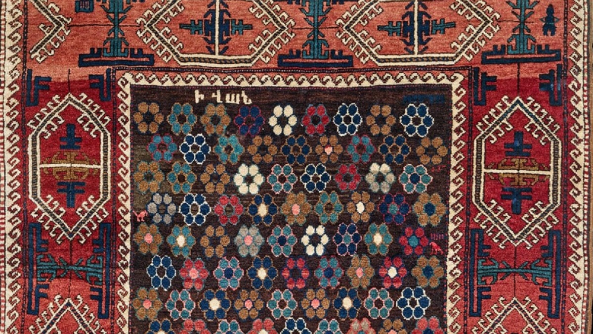 Армянский ковер из Вана ок. 1900 г. восток Анатолии (Армянское нагорье)