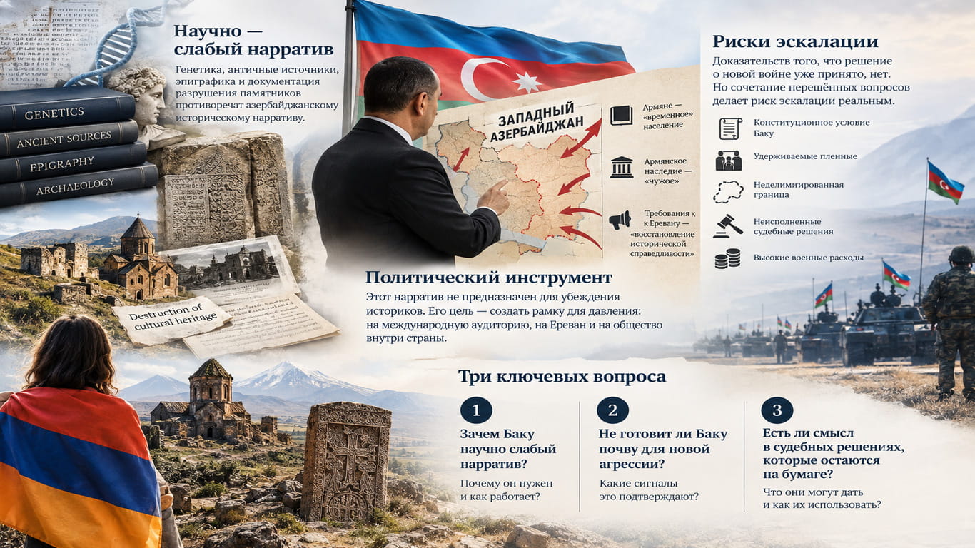 Зачем Баку «Западный Азербайджан»: историческая пропаганда, принуждение и риски эскалации